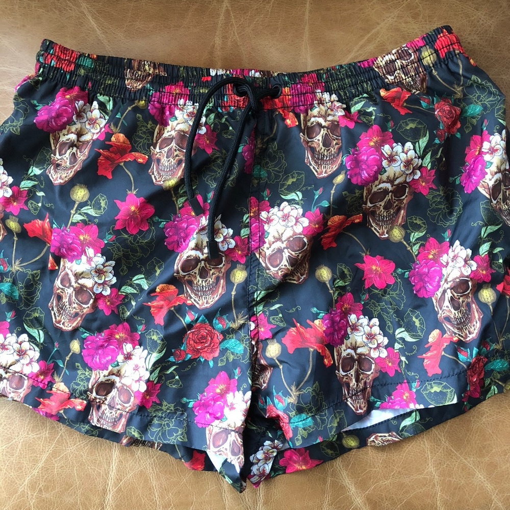 Zara skull swim trunks